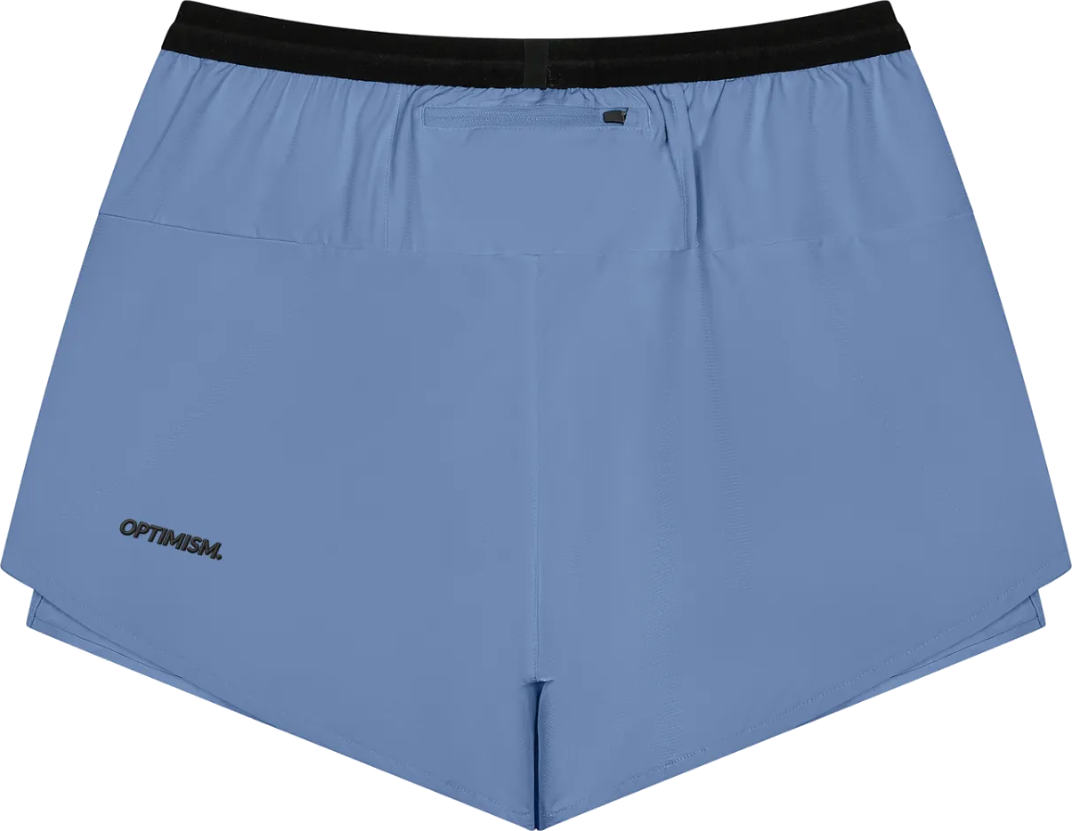 Lined Run Short — Blue — construction detail