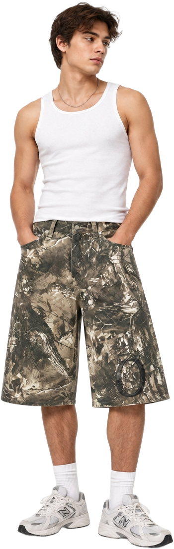 Branch Camo Denim Short