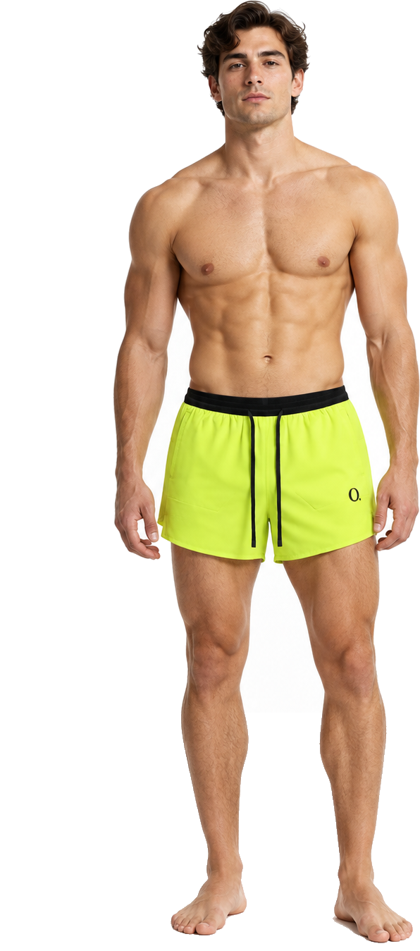Lined Run Short — Lime
