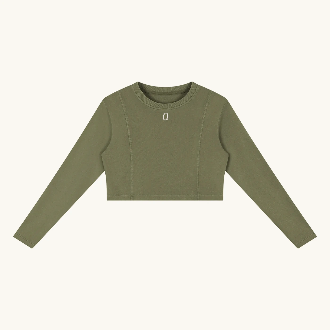 Cropped Long-Sleeve — Moss