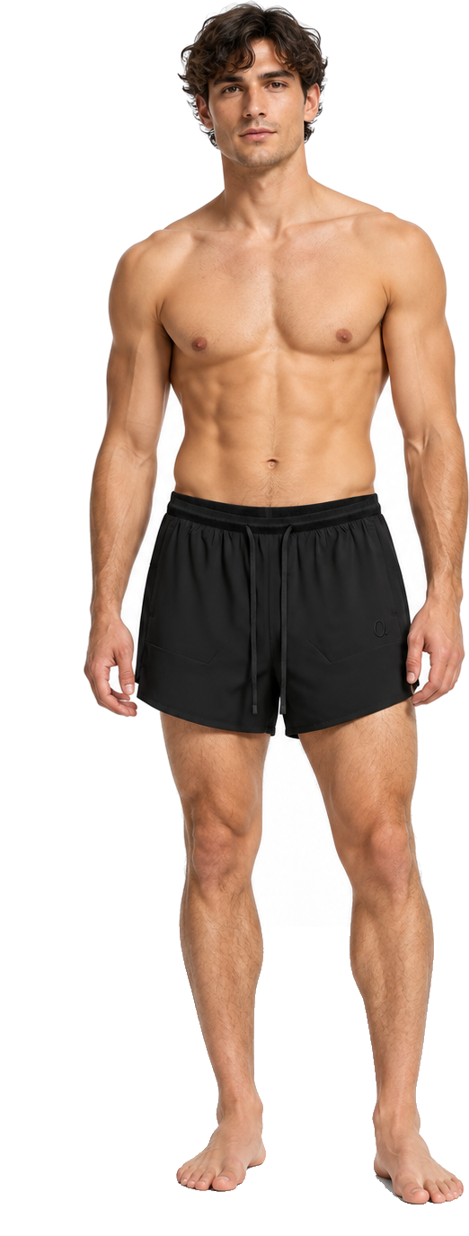 Lined Run Short — Black