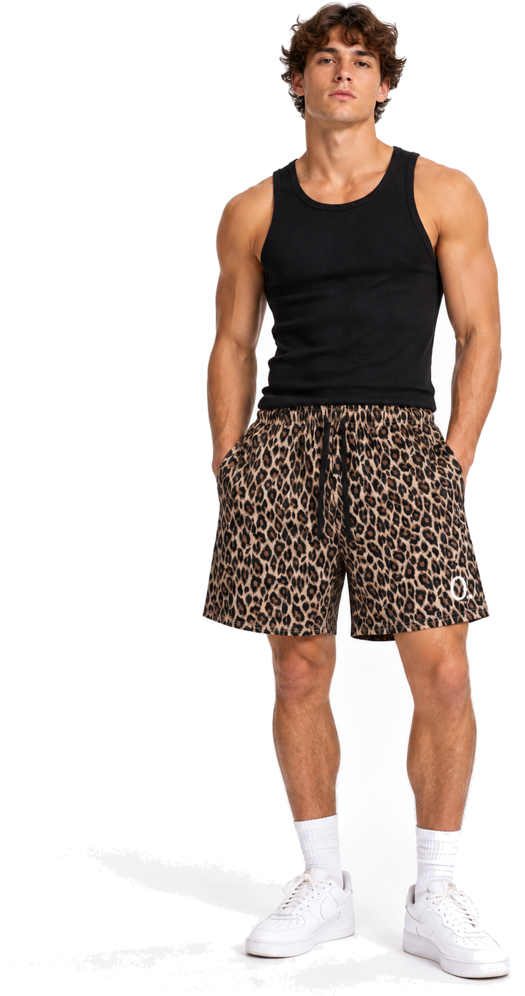 Drawstring Short — Leopard
