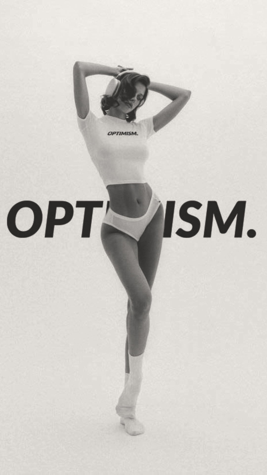 OPTIMISM. archive — House frame. Wordmark laid across the body.