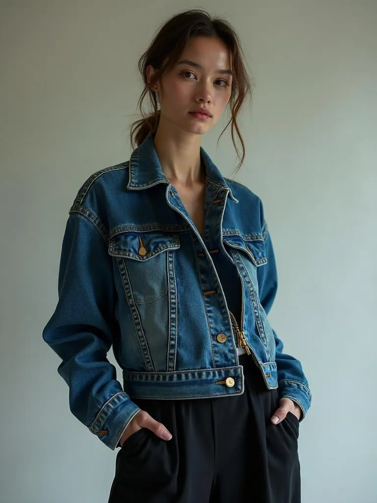 Asymmetric Denim Jacket