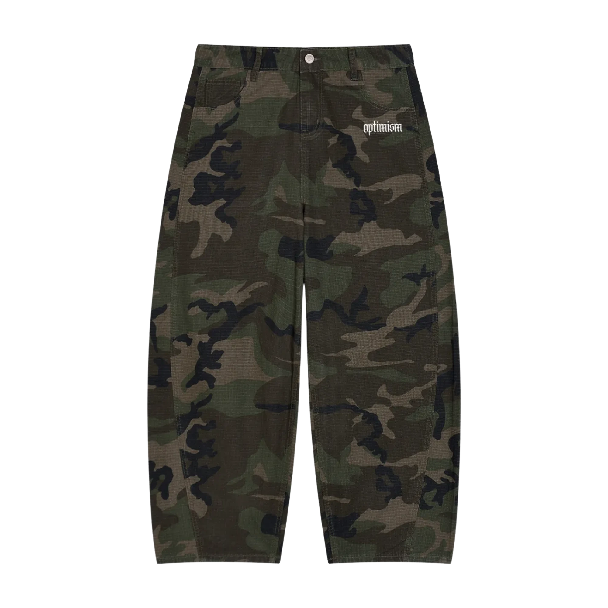 Structured Wide-Leg Trouser — Woodland