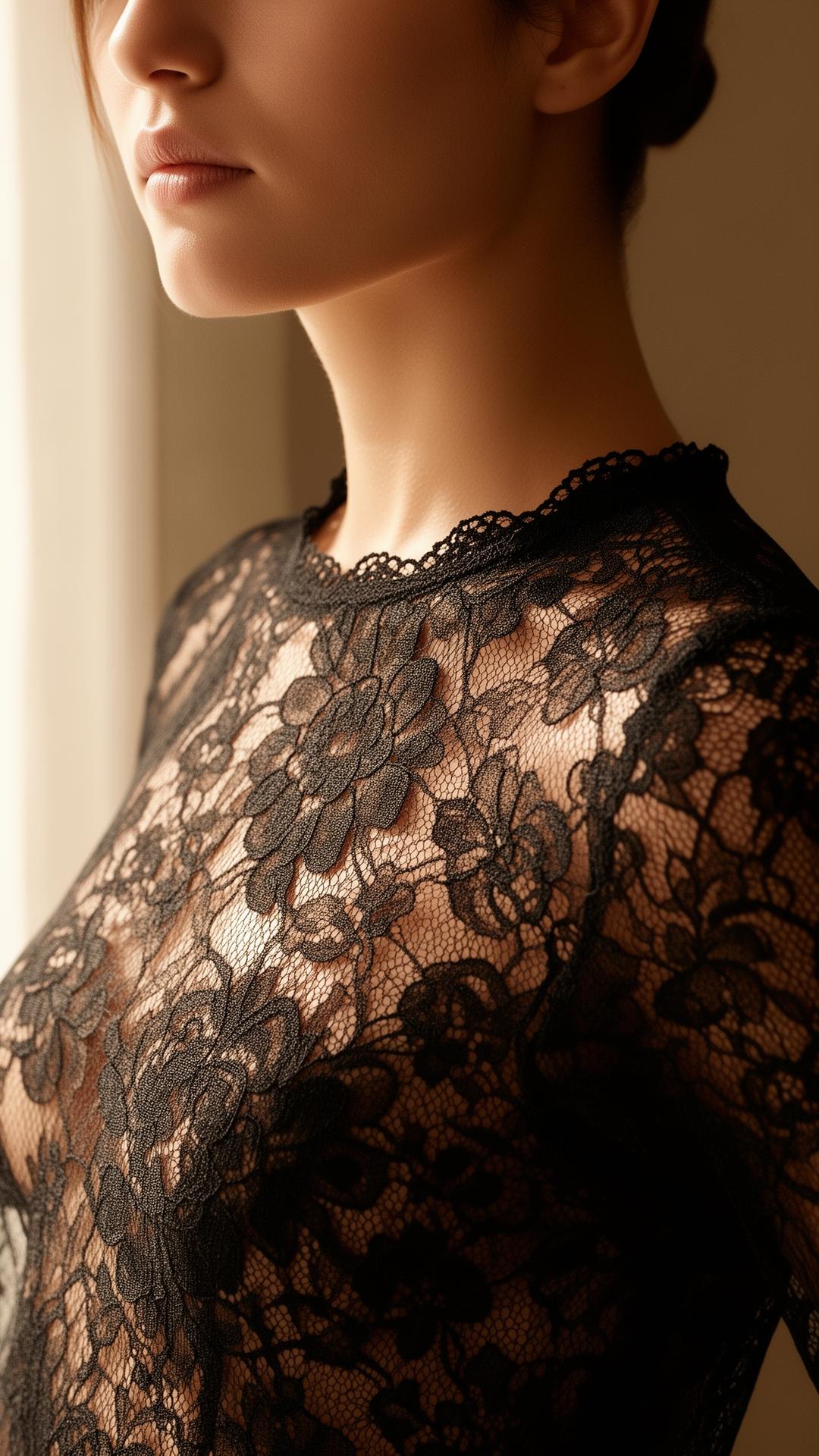 Chantilly lace detail — State of Desire