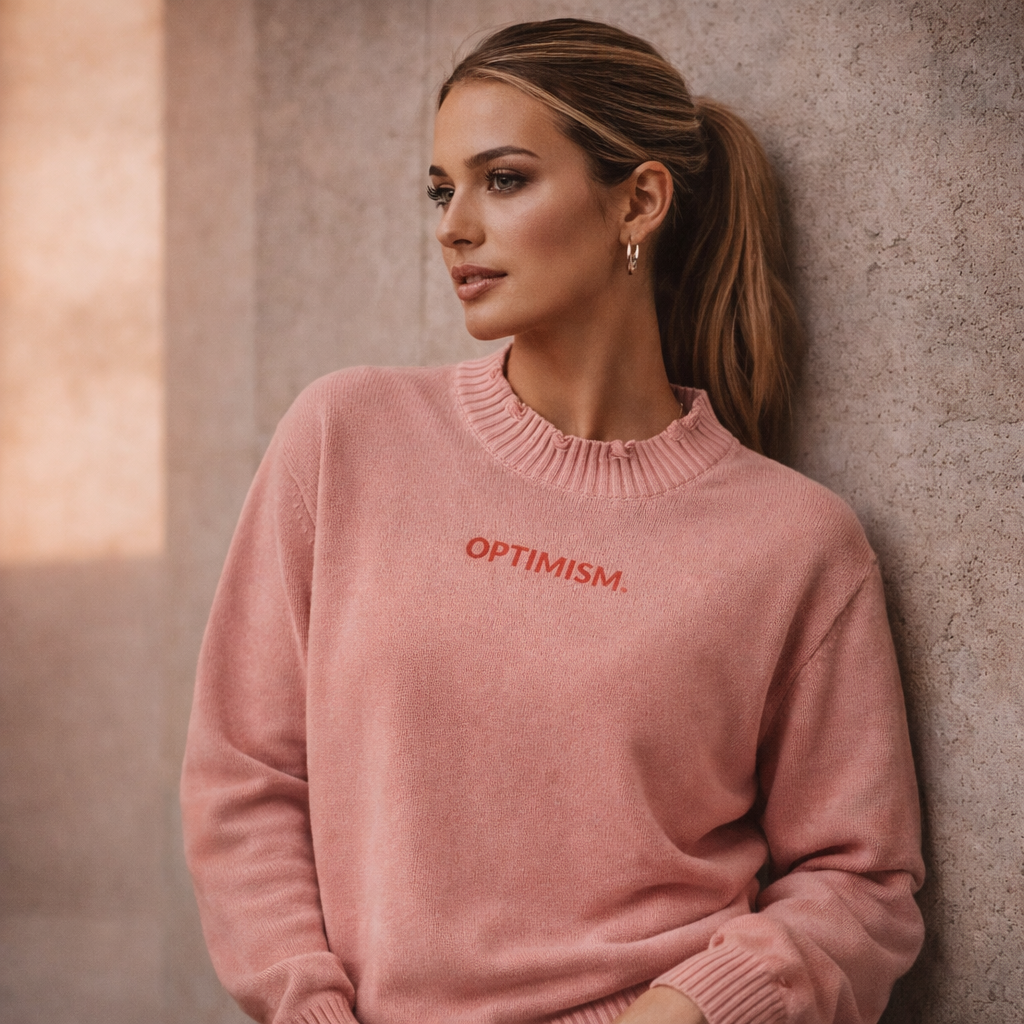 OPTIMISM. Blush Sweater