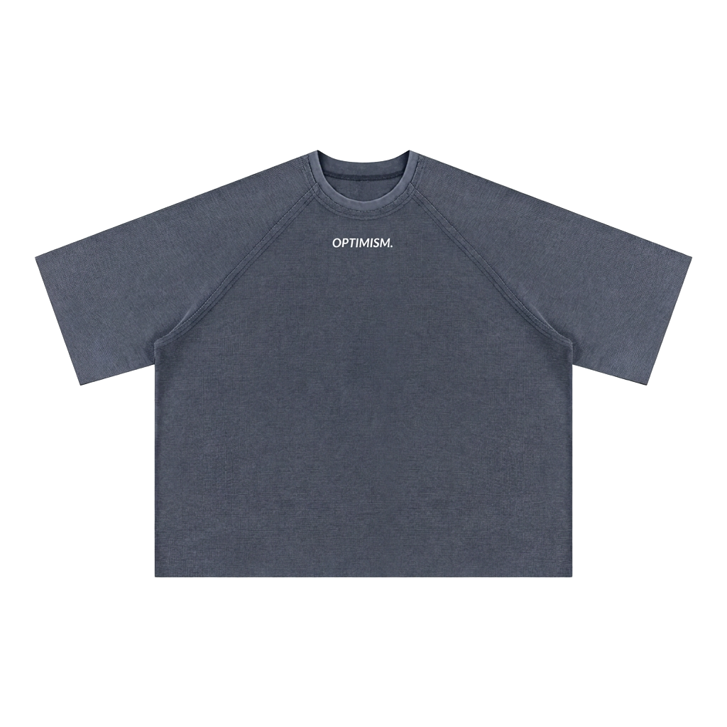 Mineral Wash Waffle Tee — Slate